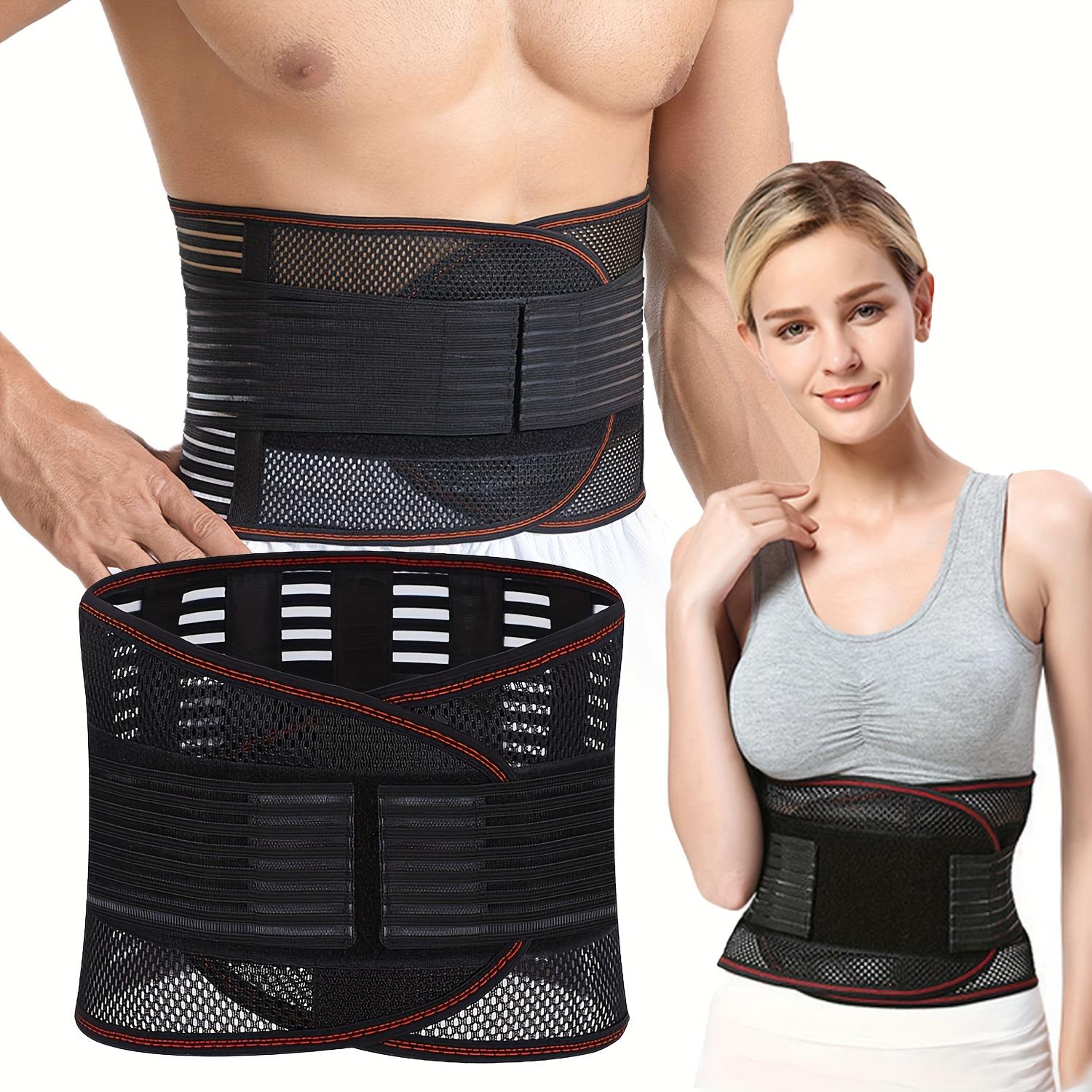 

Compression Waist Support Belt with 5 Reinforced Support Plates, Breathable Mesh Back Support, And Adjustable Elastic Compressio XL чёрный