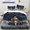 Name Custom Assassin Creed Pattern Bedding Set Quilt Cover Pillowcase Home Decor Gift (1 * Duvet Cover + 2 * Pillowcase, Without Core)