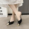 Fashion Simple Hot Selling Shoes Woman 2025 Female Slippers Heel Pointed High Flat Thin Slides Sexy Pumps High-Heeled Shoes