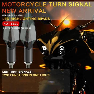 2PCS 12V Universal  Moto Turn Signal Light Turn Flowing Arrows Led Motorcycle Warning Taillight Flashing Led Motorcycle Indicator Lamp