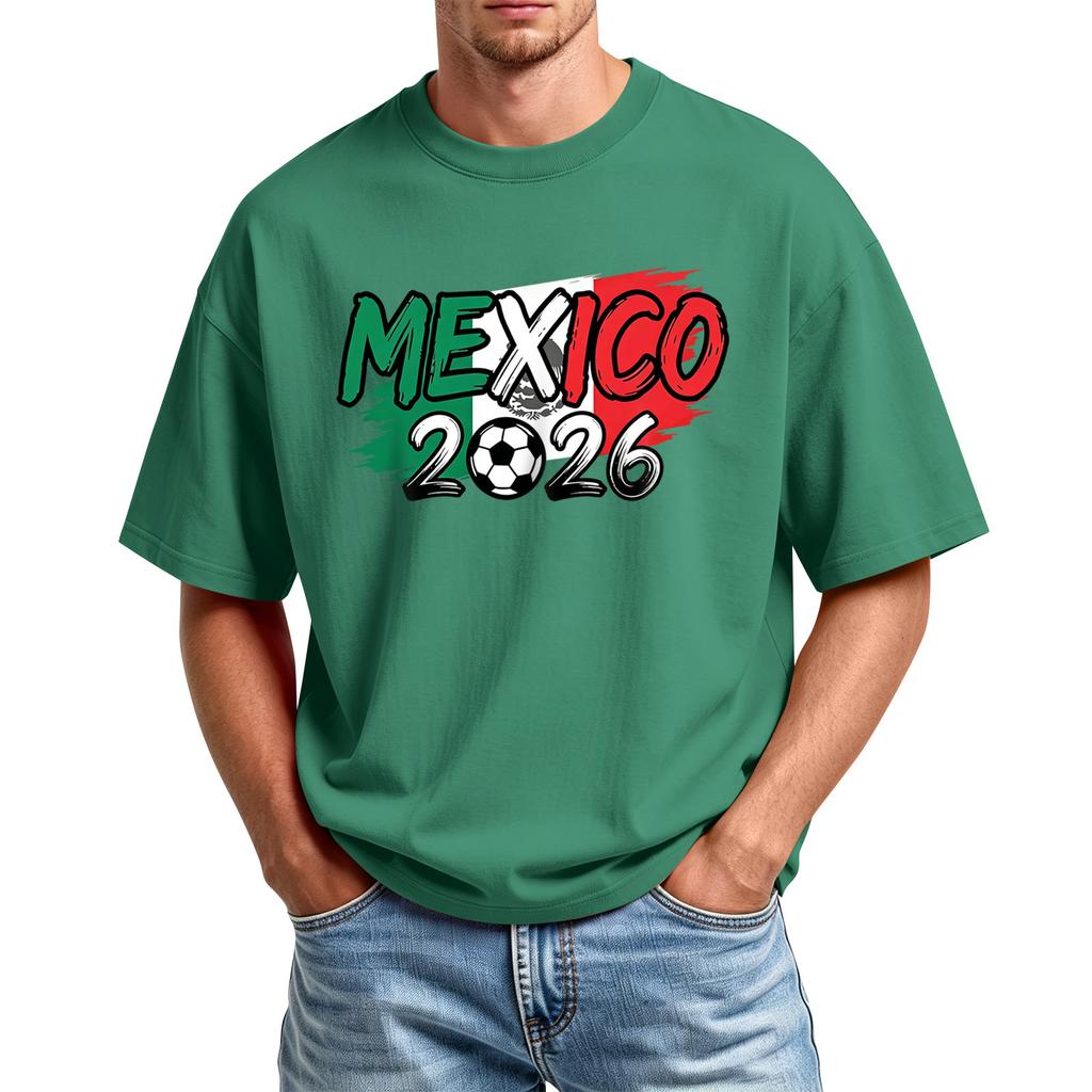 Men's Printed Round Neck T-Shirt Casual Sports Short-Sleeve Top