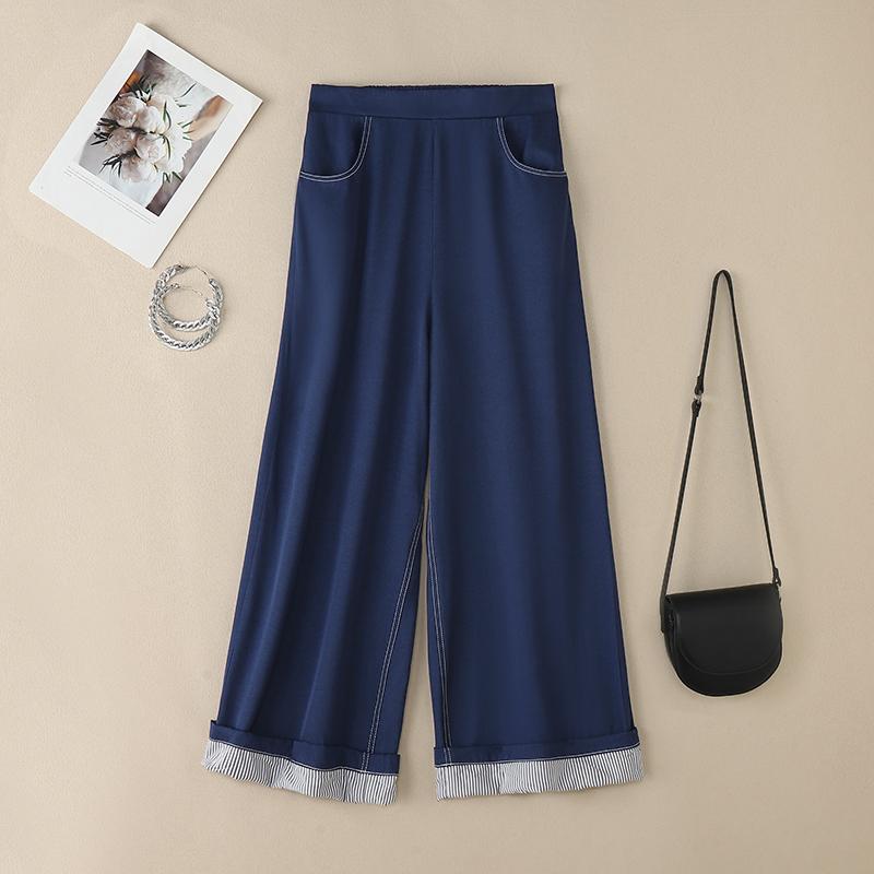 ZANZEA Damskie luźne spodnie z szerokimi nogawkami w jednolitym kolorze