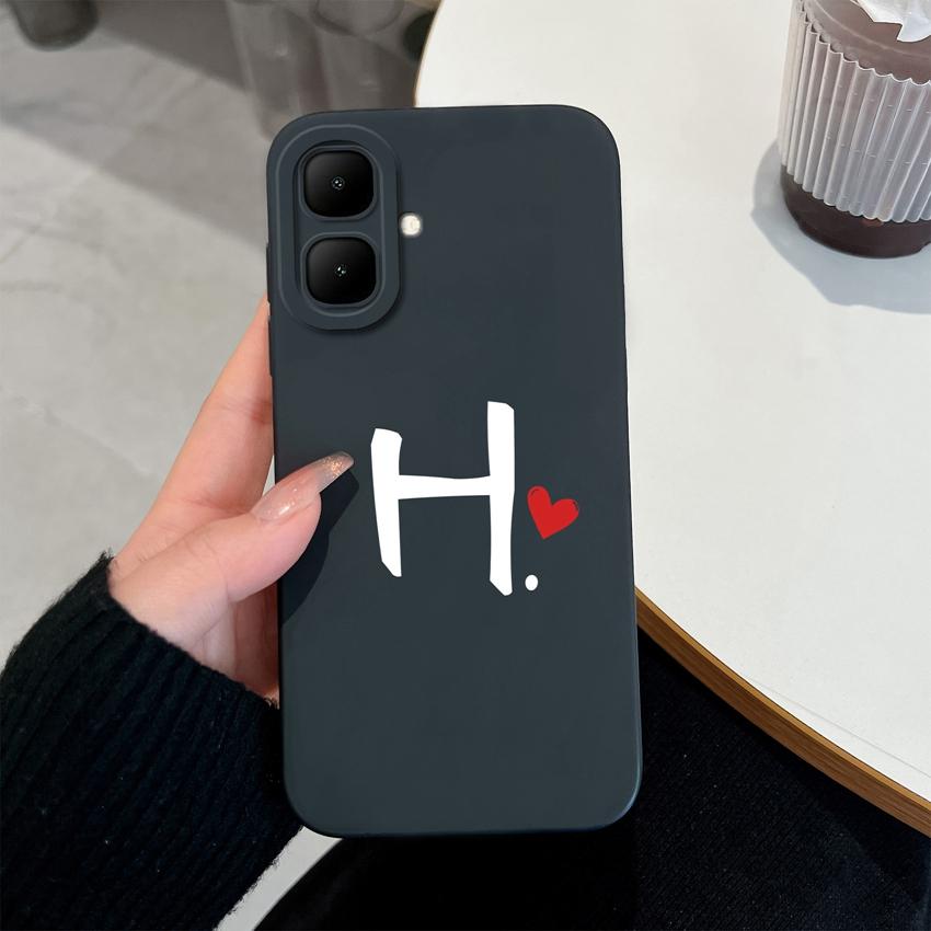 For Infinix Smart 10 9 8 7 GT 30 Pro Fashionable Lucky 26 Letters Phone Case Soft Matte Silicone High Quality Anti Drop Shell For Infinix Bumper Cover