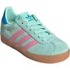 Adidas Originals Gazelle Comfortable Soft Low-Top Kids Sneakers Kids Sneakers Green Pink JP7130