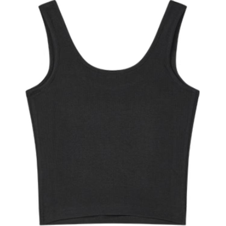 Fila Fitted Casual Knit Tank Top Women Tops Black F51W429103F-BK