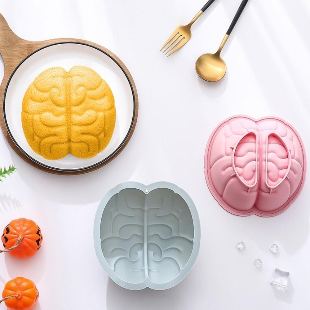 DIY Brain Dessert Mold Non-Stick Halloween Baking Silicone Mold Heart shape Cake Mold  Fondant