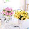 Artificial Silk Sunflower Floral Arrangement for Home Decor