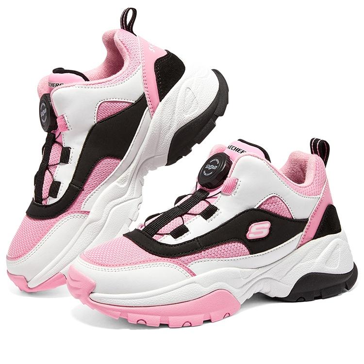 (GS) Skechers Kozmiks 'White Pink Black' Kids' 302528L-PKBK