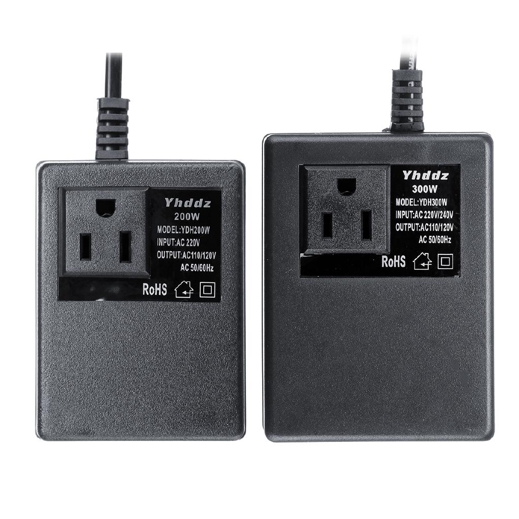 Trasformatore di tensione 200/300W Converti AC 220V/240V in 110V/120V Adattatore di alimentazione da viaggio Spina UK