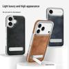 Drop-Proof Leather Case with Invisible Stand for iPhone 17 Pro Max
