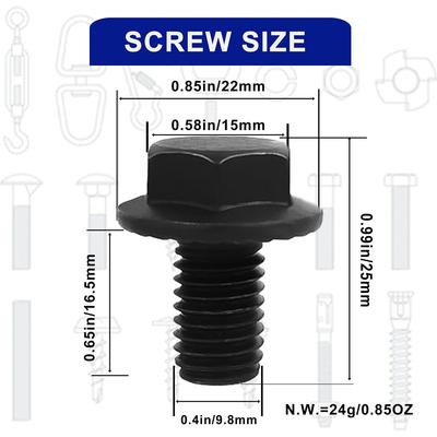 38765 Torque Converter Bolts Fit forTurbo 350/400 3/8"-16,Th 350 Torque Converter Bolts,6 Pcs
