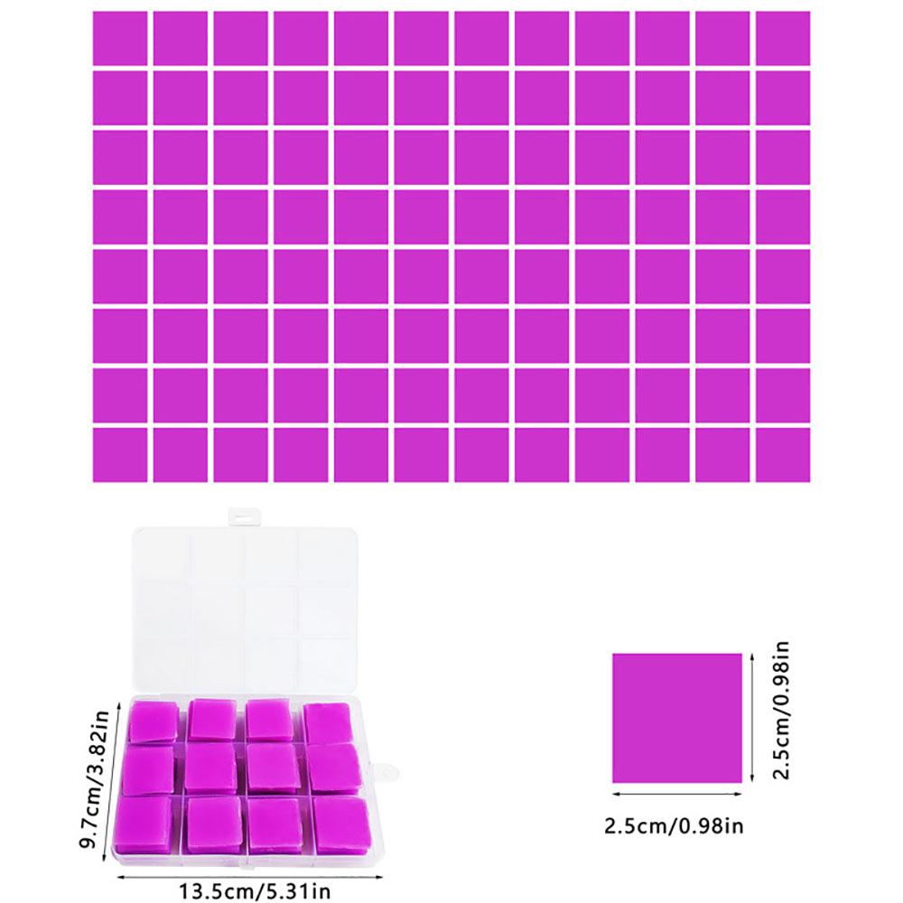 

96 шт. 2,5*2,5 см DIY алмазная живопись воск с коробкой для хранения вышивальный клей крестиком точечный клей DIY алмазная живопись воск грязь фиолетовый
