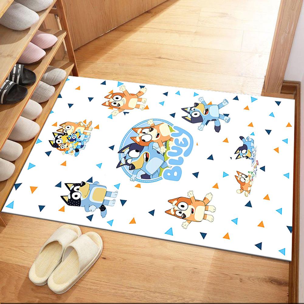 I tappeti quadrati Bluey's Playful Pals sono un'ottima scelta per soggiorni, camere da letto, arredamento della casa e come regali.