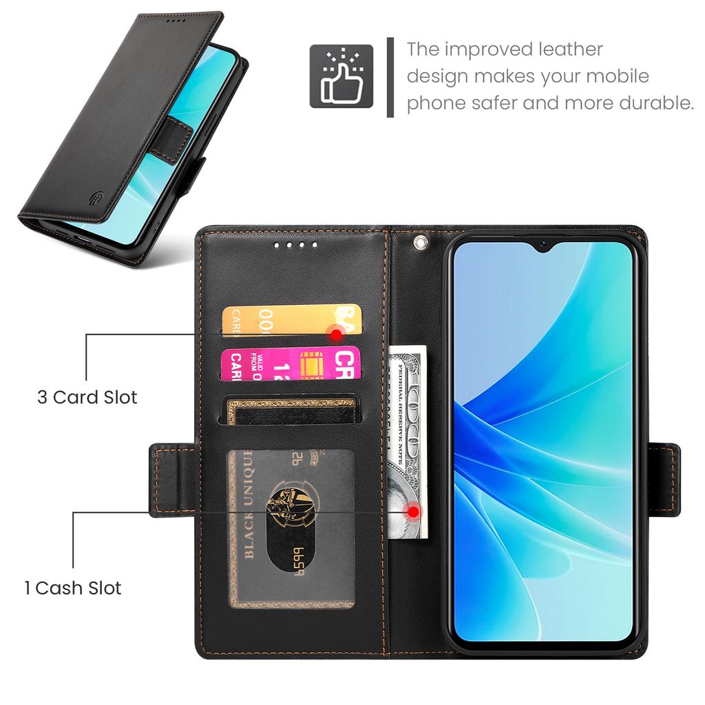 For Oppo A5x 5G/4G Stand Case PU Leather Wallet Phone Cover