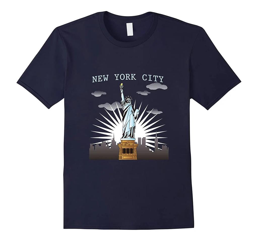 New York City Statue of Liberty TShirt Summer Cotton Short Sleeve ONeck Mens T Shirt New S3XL