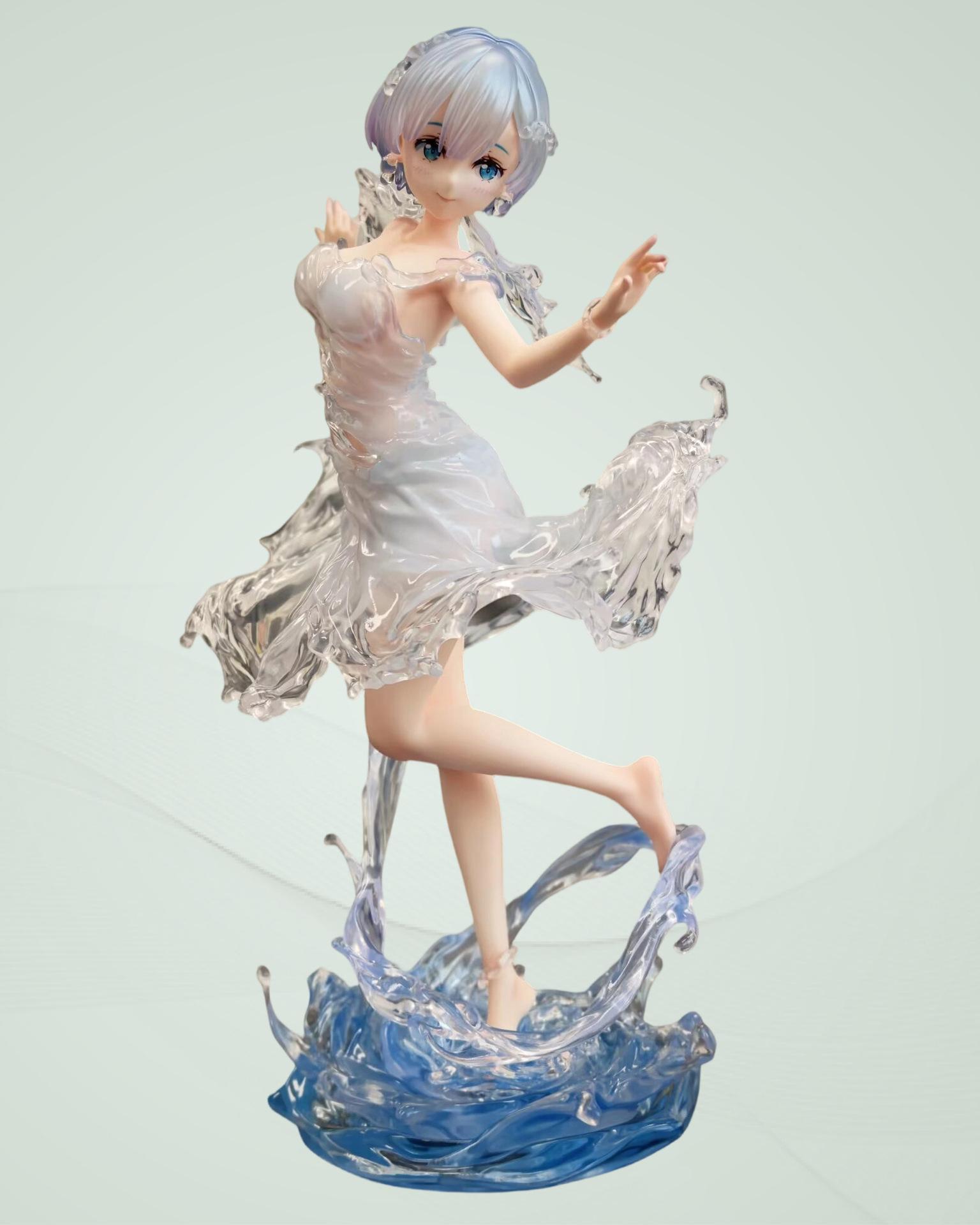 

Starting from scratch a different world figurine water gift suit Rem replacement face anime figurine model