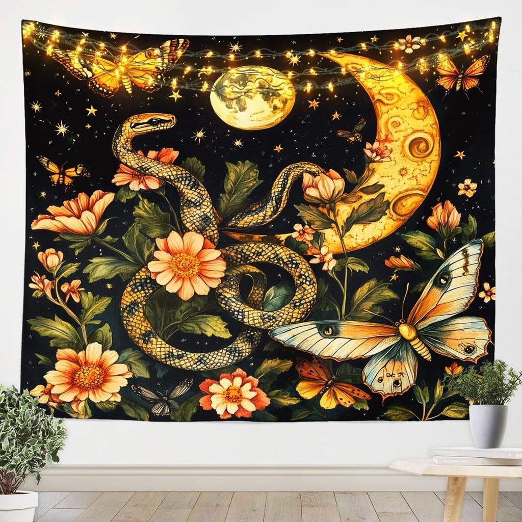 Tree Of Life Tapestries Boho Galaxy Trippy Stars Moon Tapestry Wall Hanging For Kids Boys Girls AdultsBlack White Tree Of Life