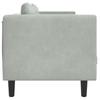 2 Seater Sofa with Cushions Light Grey Velvet