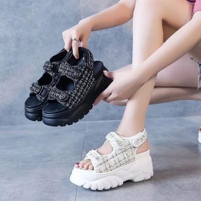 Dames Platform Klassieke Stijl Sandalen Zomer Nieuwe Platform Mode Feeënstijl Elevator Wilde Sport Strand Schoenen