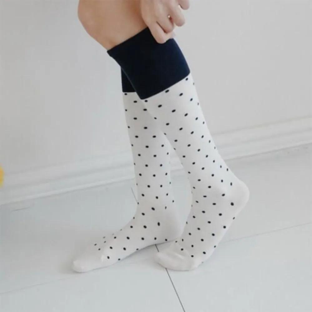 Cute women's polka dot two-color spring socks