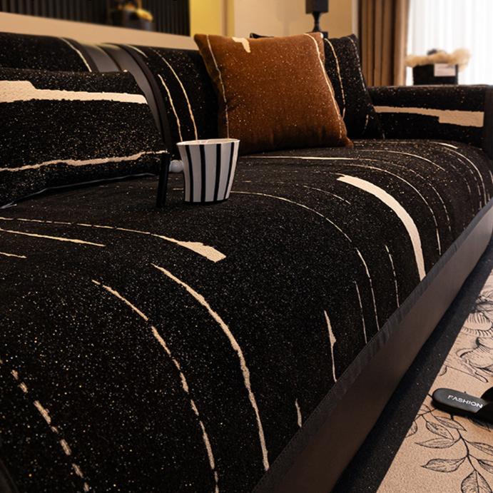 Four Seasons Universal Sofa Cushion New Light Luxury Premium Seat Cushion Chenier Non-slip Leather Sofa Cover Cover