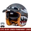 2024 Motorcycle Helmet Female Motorcycle Electric Car with Lens 3/4 Half Helmet Riding Men Commuting All Seasons