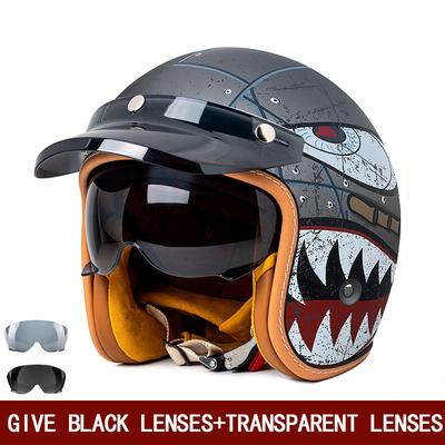 2024 Motorcycle Helmet Female Motorcycle Electric Car with Lens 3/4 Half Helmet Riding Men Commuting All Seasons
