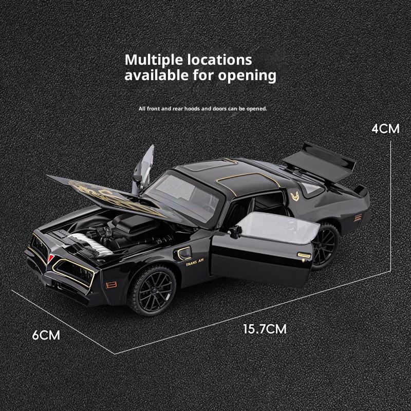 1/32 Pontiac Firebird Simulated Sound and Light Alloy Die-cast Car Model Supercar Car Model Children's Toy Car Ornaments