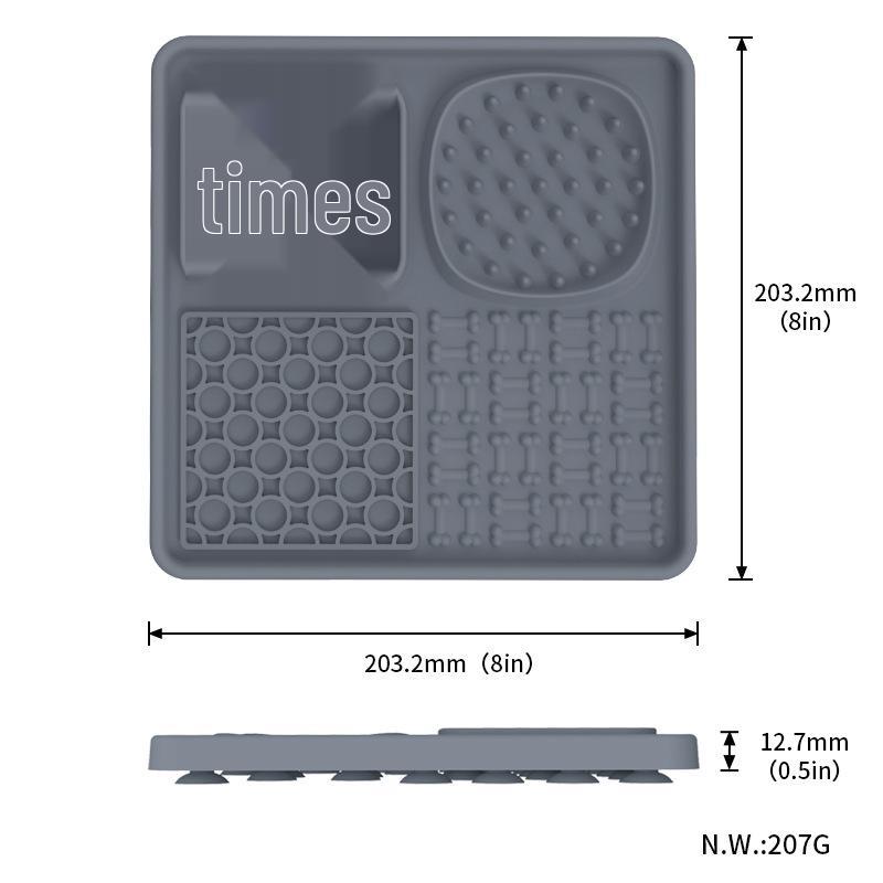 Tapete de Silicone para Lamber para Animais de Estimação Alimentador Lento para Cães com Ventosa