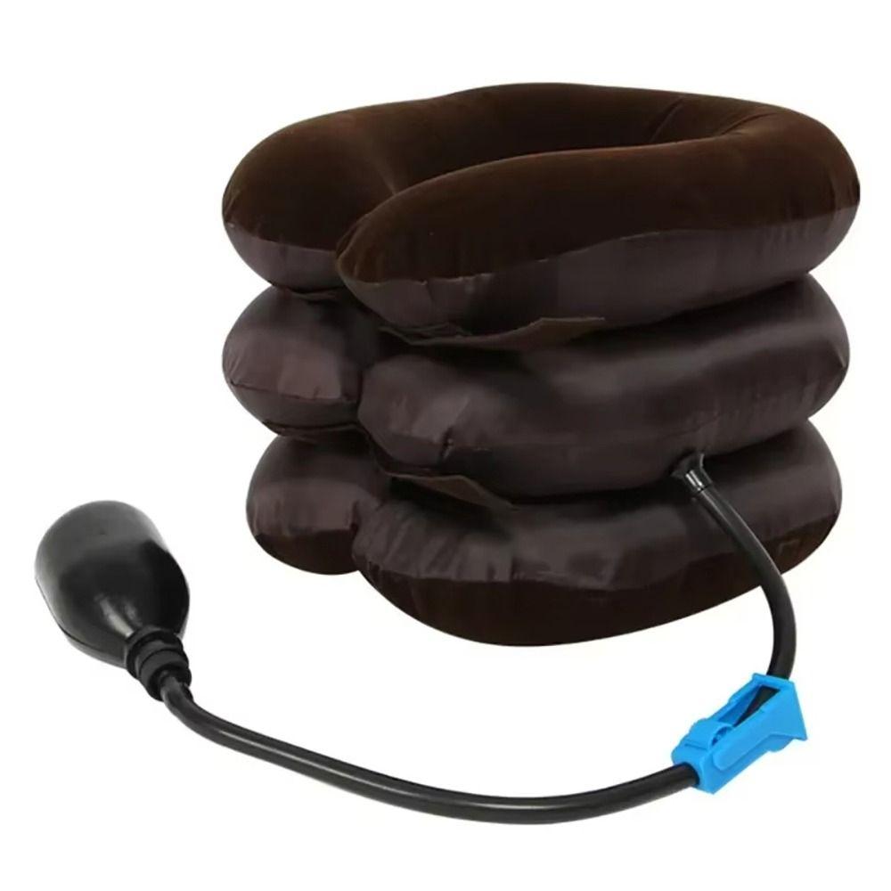 1Pcs New Inflatable Air Cervical Neck Traction 3 Layers Adjustable Neck Stretcher 1 Tube Orthopedic Pillow Collar Neck Support