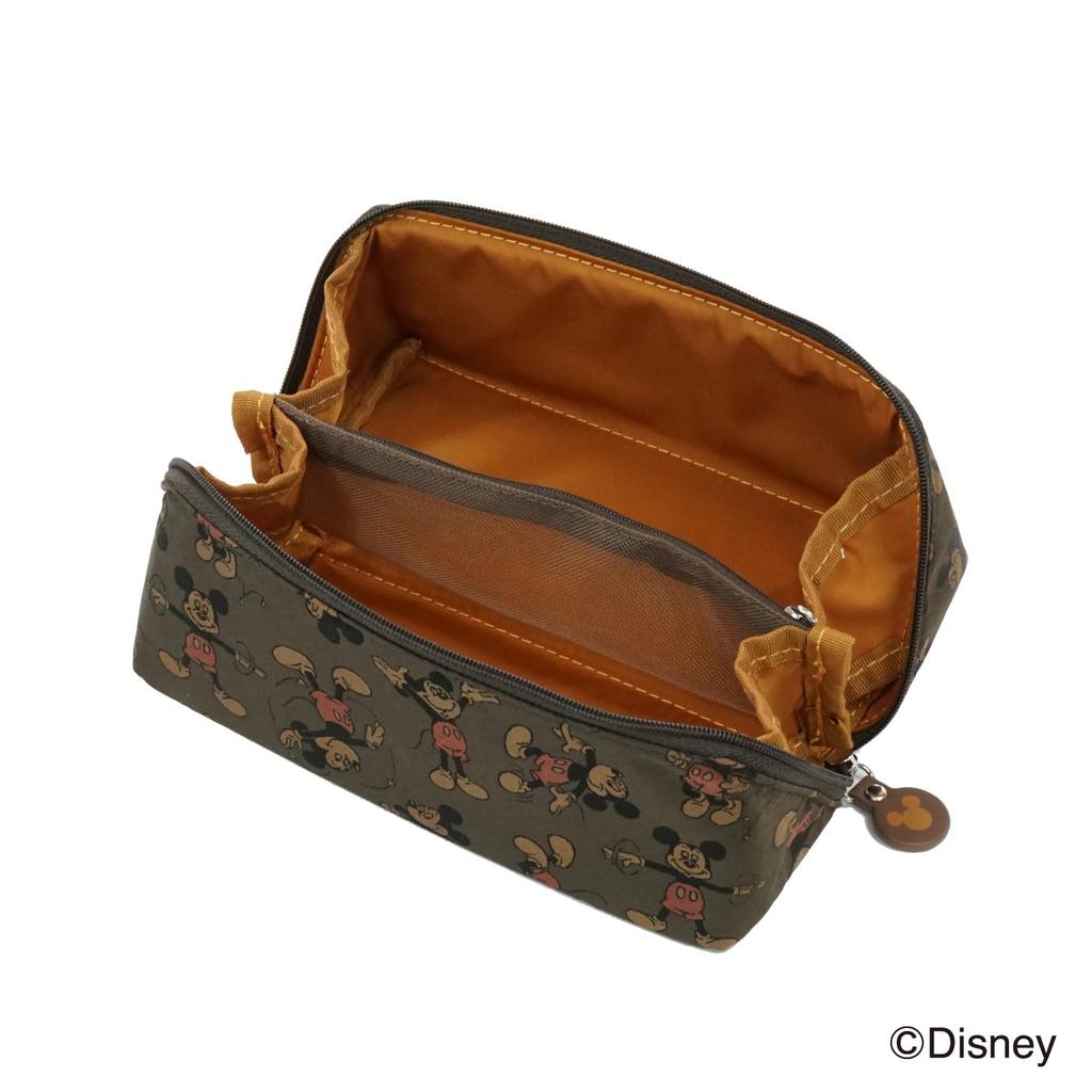 Disney Mickey Mouse PACAPO Large Brown Pouch, (D47797F) (Wa-65)