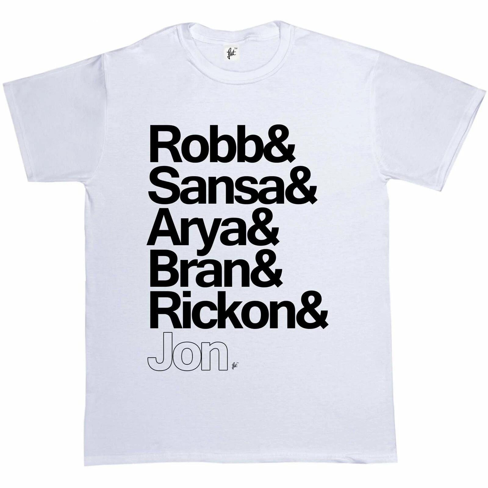 Stark Siblings Robb Sansa Arya Bran Rickon Jon Mens T-Shirt XS