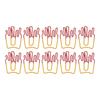 100Pcs Paper Clips Cute French Fries Shape Electroplating Process Lightweight Portable Metal Paperclip