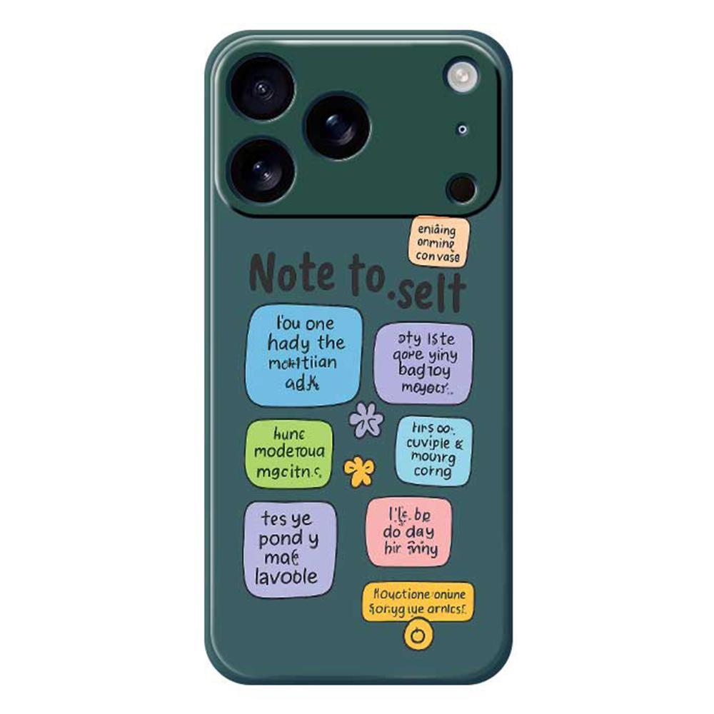 For iPhone 17 Pro Case Colored Sticky Notes Pattern Printing Straight Edge TPU Phone Back Cover
