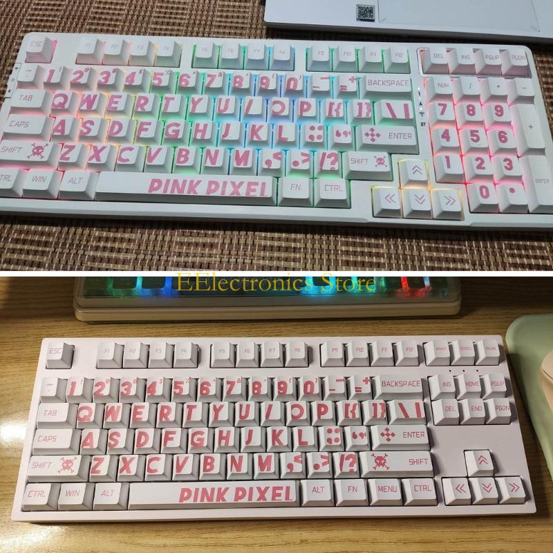 B03C 129Keys Large Characters Keycaps for Game Mechanical Keyboard CherryProfile Keycap DyeSublimation Keycaps Gamers Love