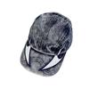 Fashion Hat American Washed Denim Double Blade Heavy Industry Embroidery Flame Baseball Cap Men's and Women's Hip Hop Big Head Circumference Wide Brim