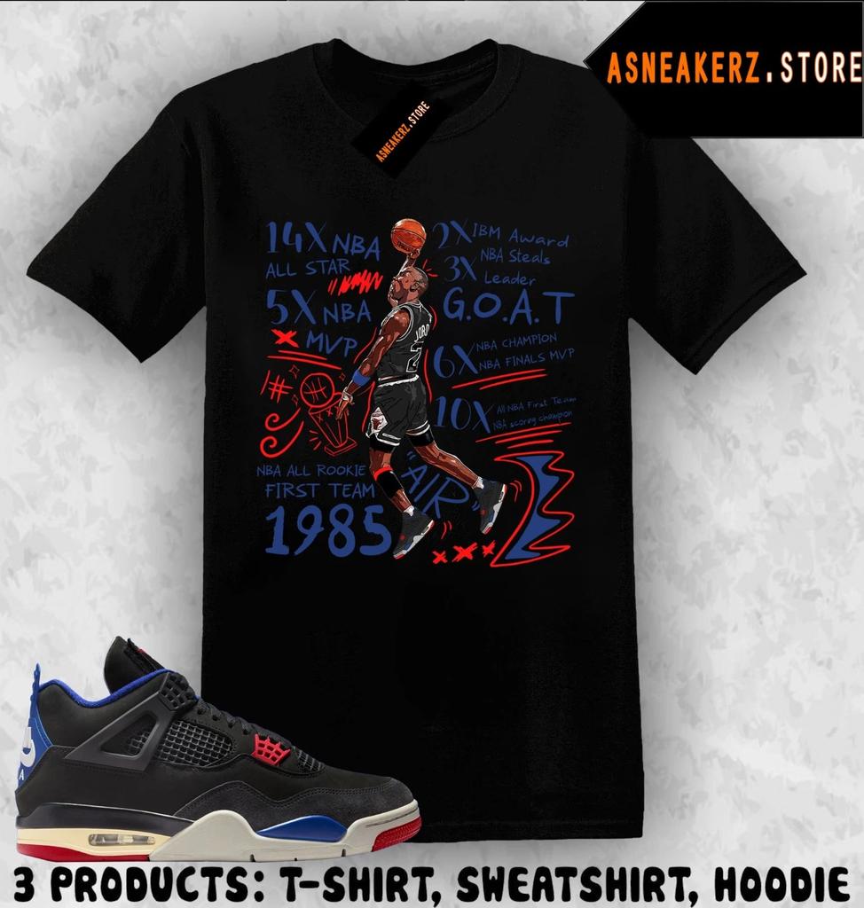 Shirt To Match AJ 4 Rare Air 2025 Sneaker Matching Tee MJ 23 Accolades T-Shirt