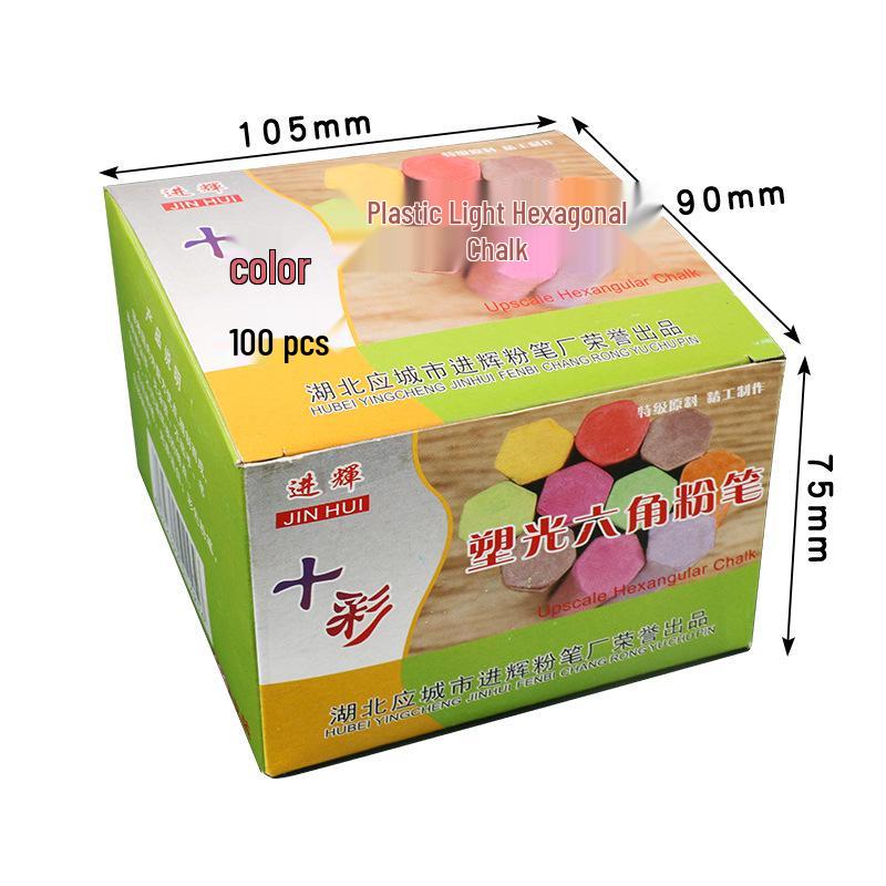 Hexagonal Dustless Colored Chalk for Children's Blackboard and Classroom Teaching