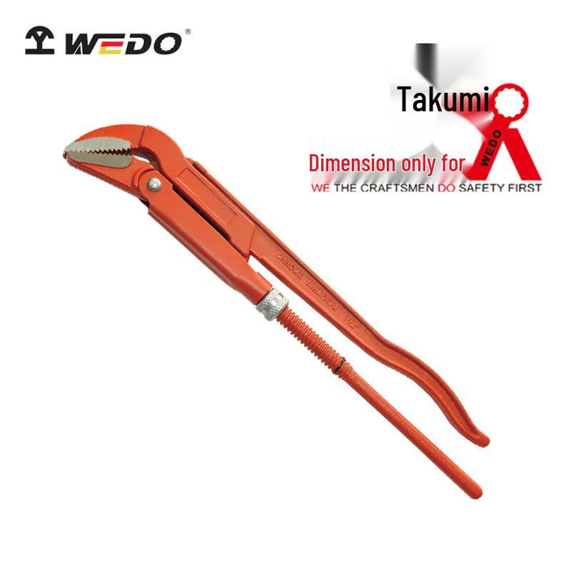 WEDO 45-Degree Offset Jaw Pipe Wrench