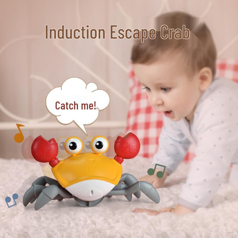 Rechargeable Induction Electric Crab Toy - Luminous Music Crawling Escape Feature for Children