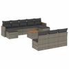Vidaxl 11-Cz. Garden Furniture Set With Cushions, Grey Rattan Pe