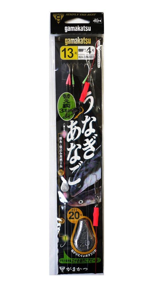 Gamakatsu Eel Size Line Eel/Conger Rig, Luminous, UN603, 13, 4. 43152-13-4-07