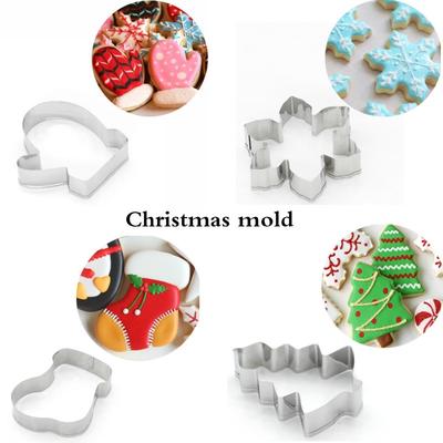1 Stück Edelstahl 3D Weihnachten Ausstechformen Kuchen Plätzchenform Fondant Schneider DIY Backwerkzeuge