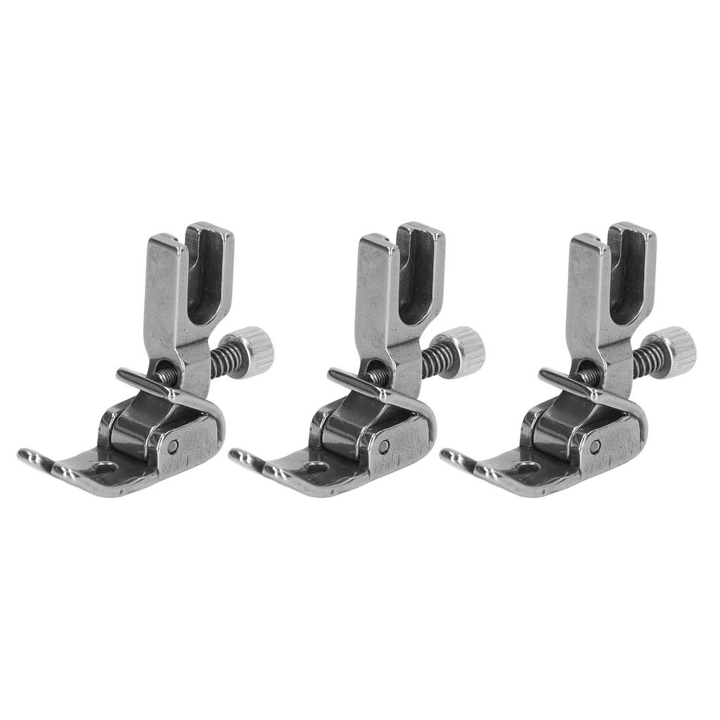 3pcs Shirring Foot Adjustable Distance Glossy Appearance Steel Sewing Presser Foot for Industrial