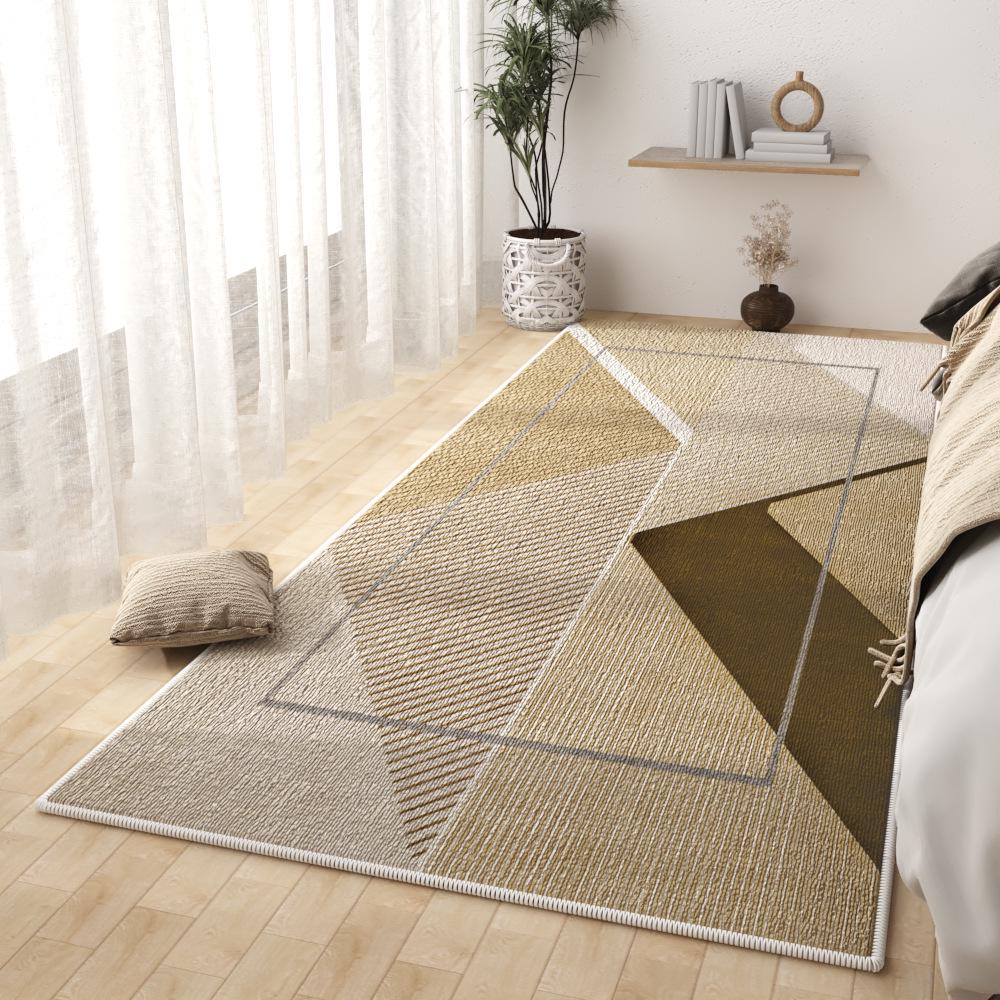 Modern Simple Velvet Non-Slip Floor Mat for Home Entrance, Bedroom, and Bay Window