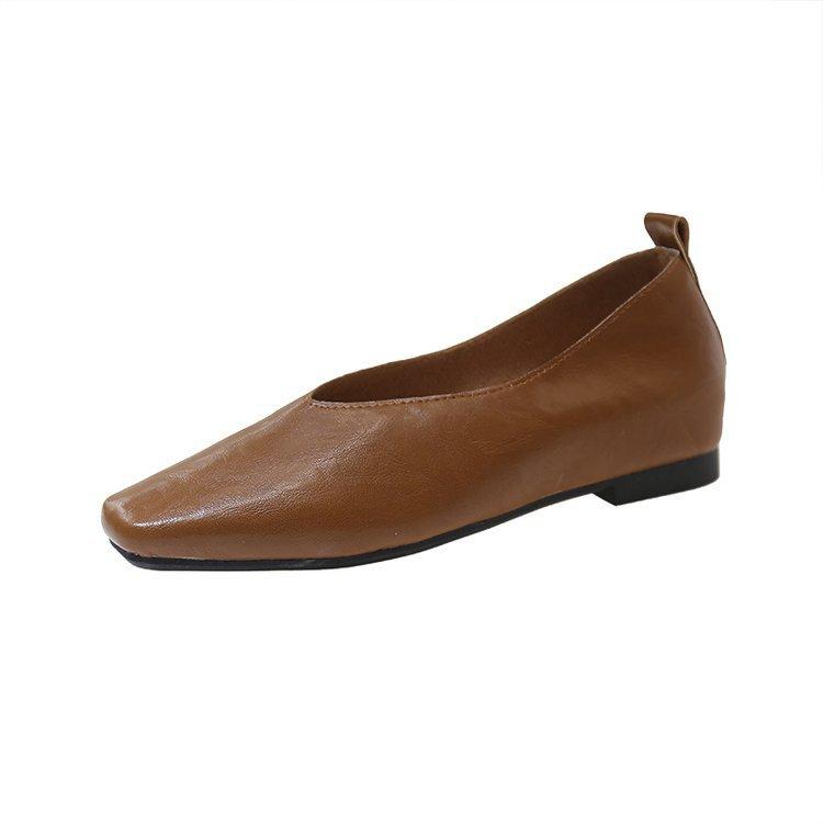 Plus Size French Style Men Gentleman Shoes One Step Shallow Square Toe Versatile Comfortable Commuting Summer Adults