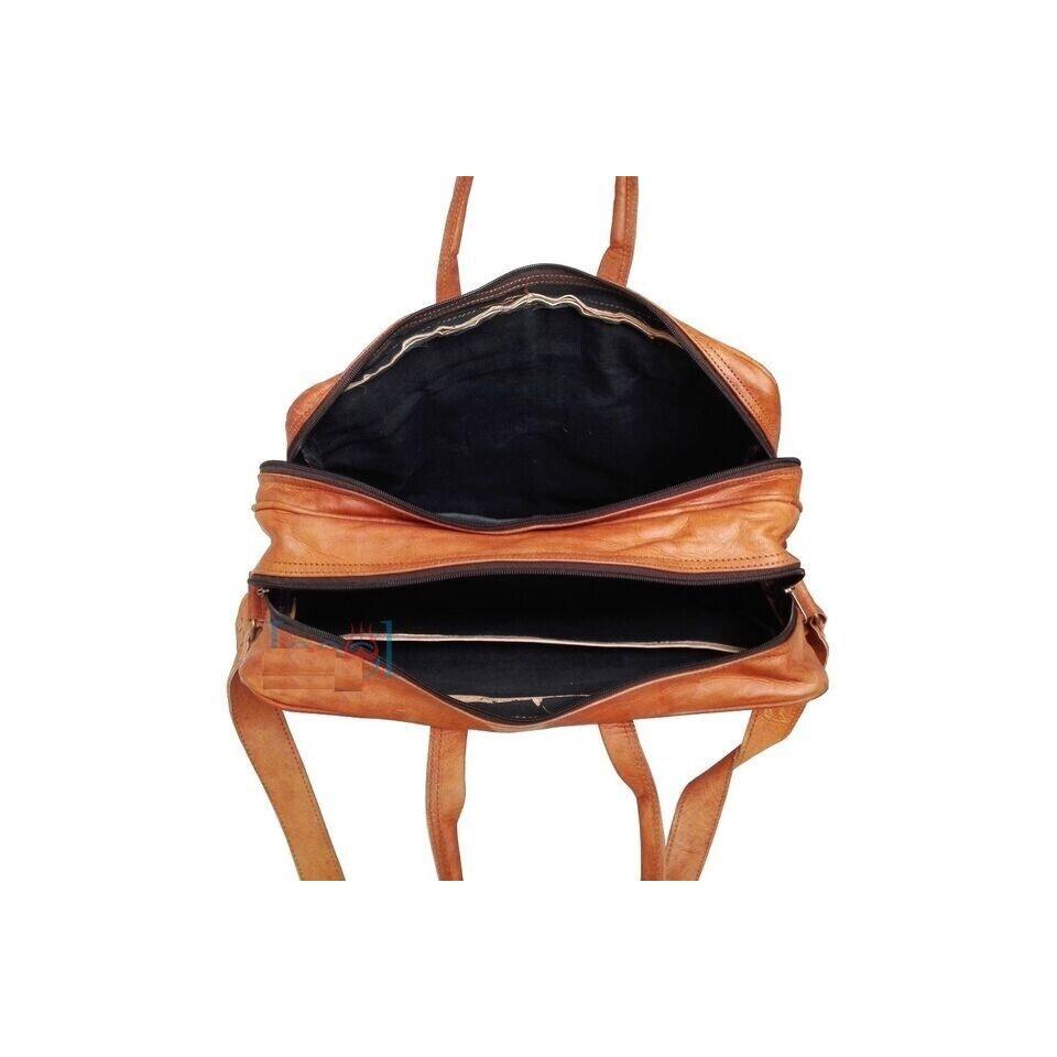 Handmade Messenger Laptop Bag Men Leather Satchel School Military Vintage Style