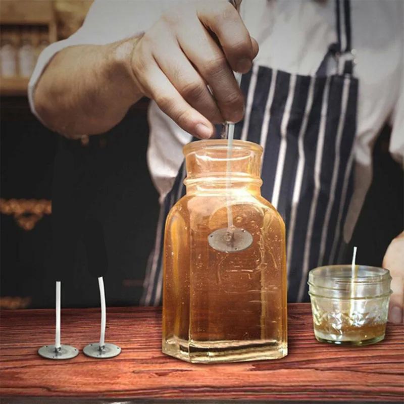 100Pcs/Pack Tea Light Wicks DIY Candle Making Candles Accessories Low Smoke Handmade Candle Making Tools Woven Cotton Core