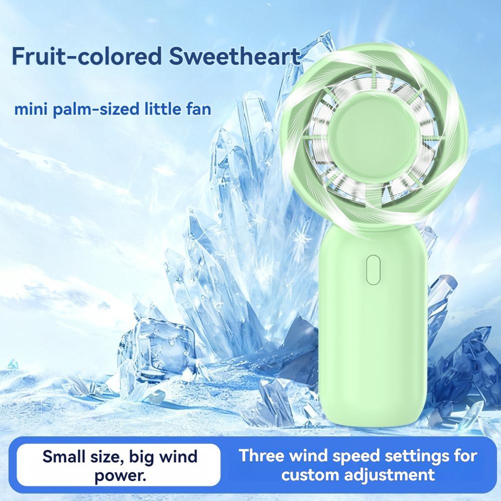 Summer Portable Mini Handheld Fan, 3 Levels High Air Volume Refrigeration Office Desktop Fan, Usb Rechargeable Battery Fan