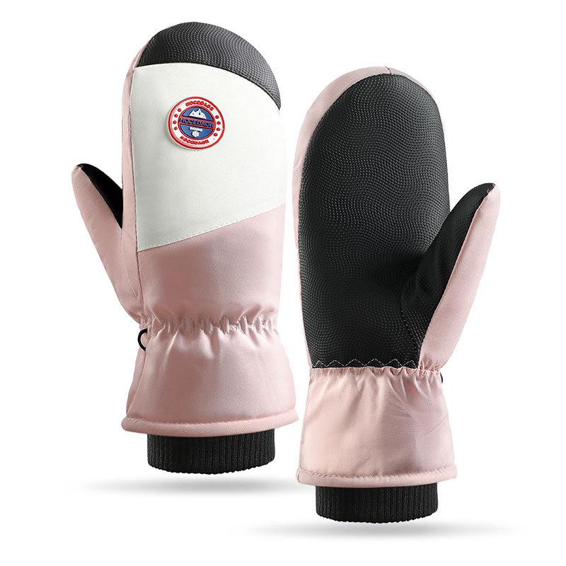 Winter Ski Gloves Outdoor Sports Plus Velvet Thickened Warm Gloves Cycling Windproof Waterproof Non Slip Stuffy Gloves